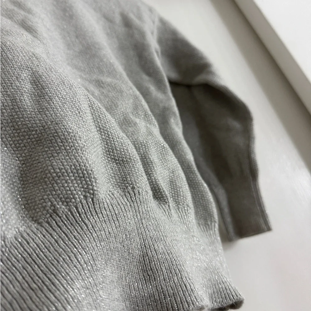 2/$15 GAP Kids Heather Gray Crew Neck Sweater with Sparkle